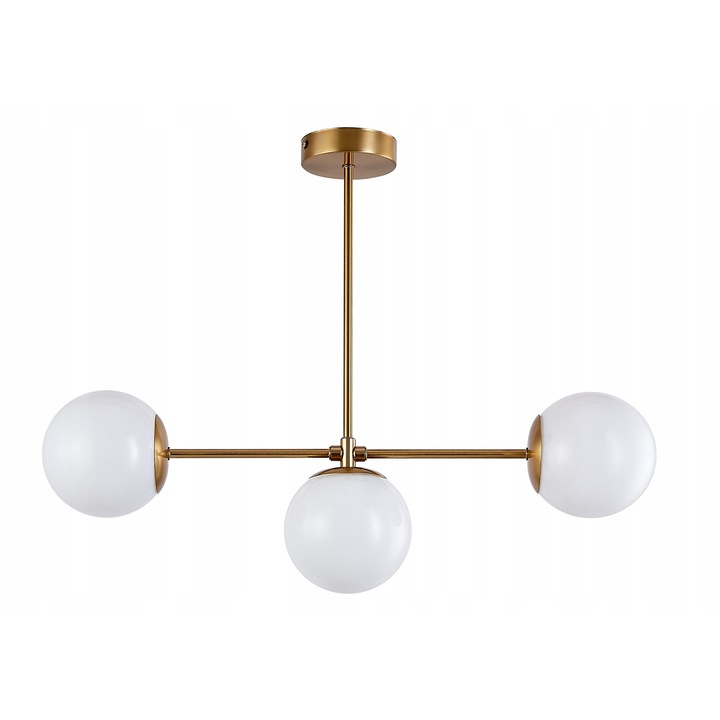 Lampa De Tavan Cu 3 Abajururi E27, Ledhoff, Tip Soclu: E27, Numar De Puncte De Lumina: 3, Alimentare: Ac230V, Clasa De Protectie: Ip20, 47 cm x 62 cm x 10 cm, Multicolor