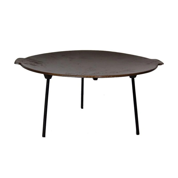 Disc fonta, Landmann, 45 cm, 3 picioare, pentru gatit la foc deschis, Negru