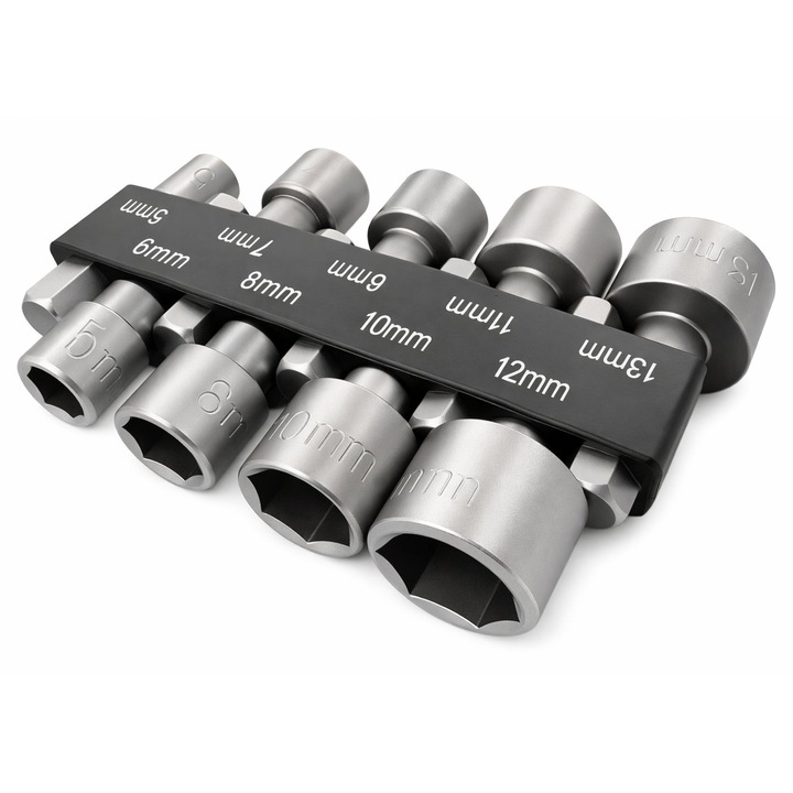 Set tubulare cu prindere in mandrina bormasina, GEBO TOOLS, 5 - 6 - 7 - 8 - 9 - 10 - 12 - 13 mm