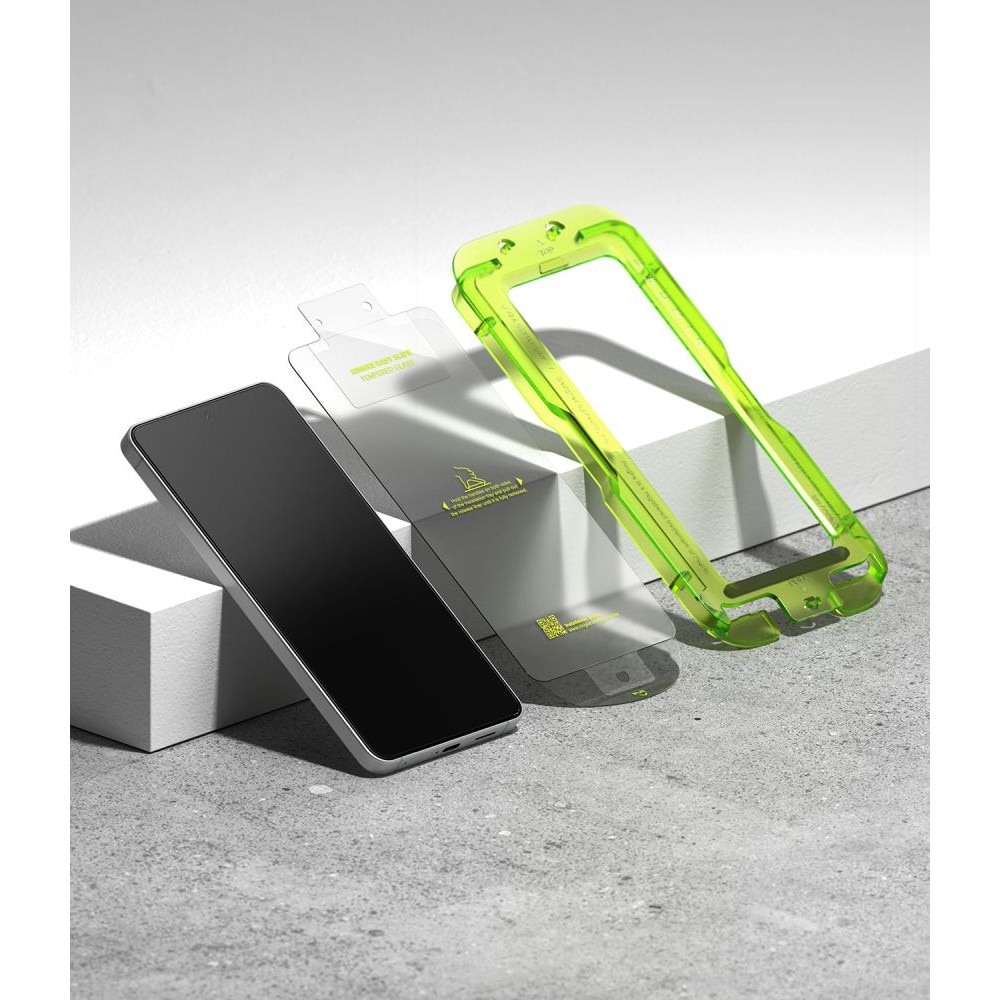 Set 2 folii sticla securizata Ringke Easy Slide, Kit montare inclus, compatibile cu Samsung Galaxy S26, Transparent