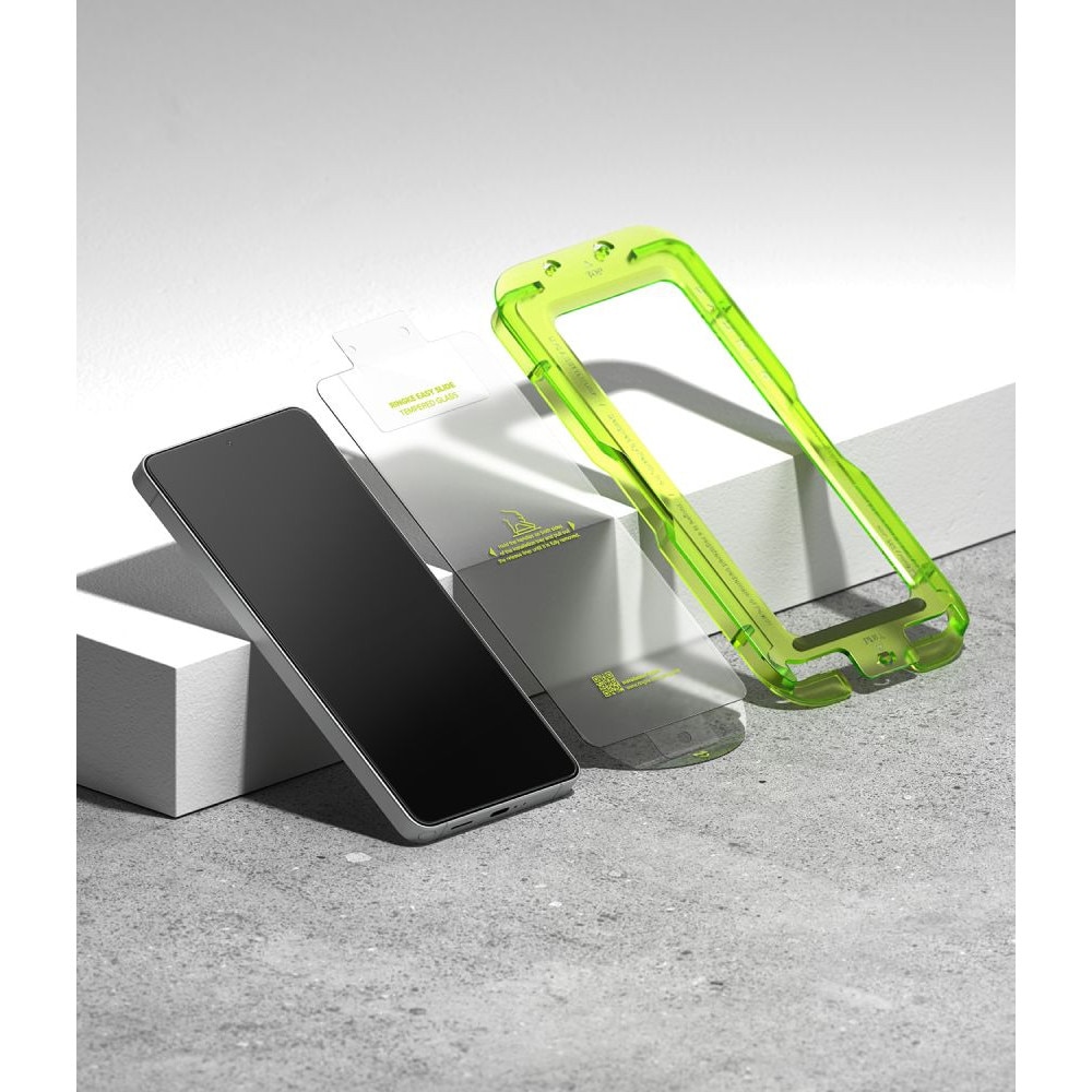 Set 2 folii sticla securizata Ringke Easy Slide, Kit montare inclus, compatibile cu Samsung Galaxy S26 Ultra, Transparent