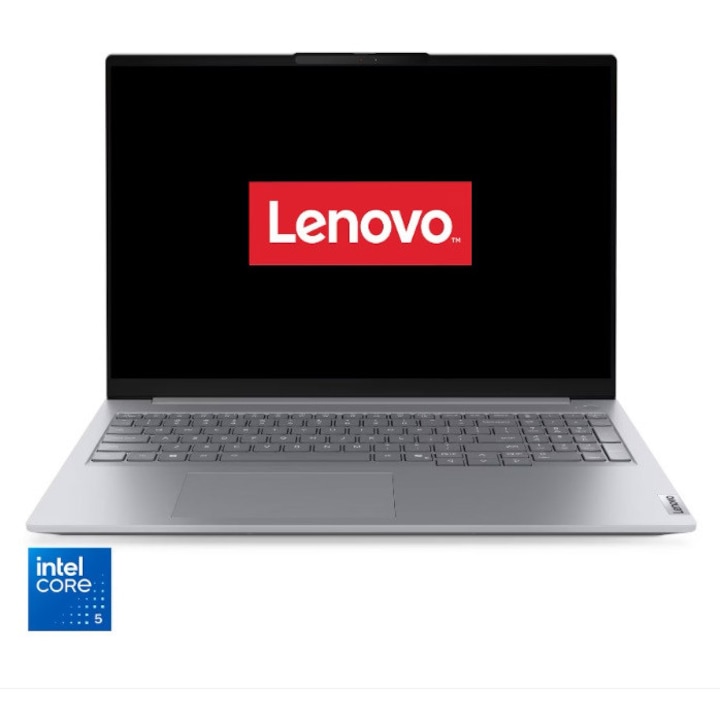 Laptop Lenovo ThinkBook 16 G8 IRL, 16" WUXGA (1920x1200) IPS 300nits Anti-glare, Intel Core 5-210H, P-core 1.3 / 4.6GHz, E-core 0.9 / 3.4GHz, 12MB, Video Integrated Intel UHD Graphics, RAM 1x16GB SO-DIMM DDR5-5200, 512GB SSD, Windows 11 Pro Edu