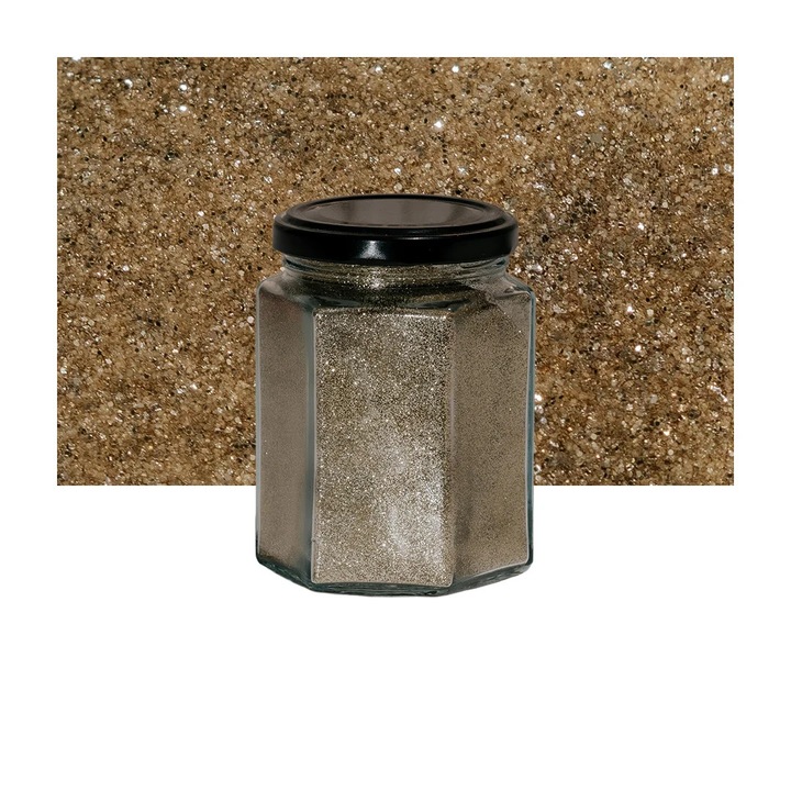 Sclipici decorativ pigment intens, pentru pereti interiori, Decosti, 200 g (Auriu)