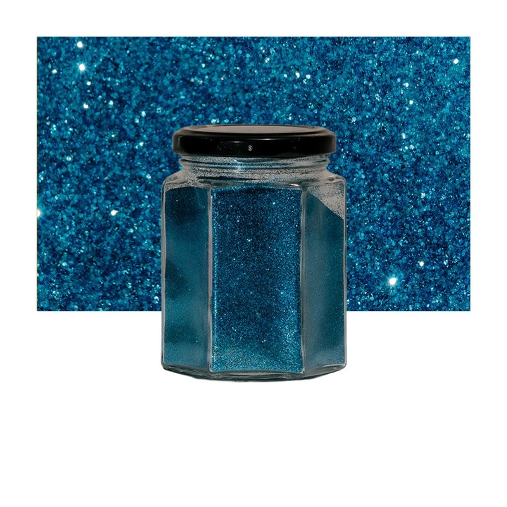 Sclipici decorativ pigment intens, pentru pereti interiori, Decosti, 200 g (Albastru)