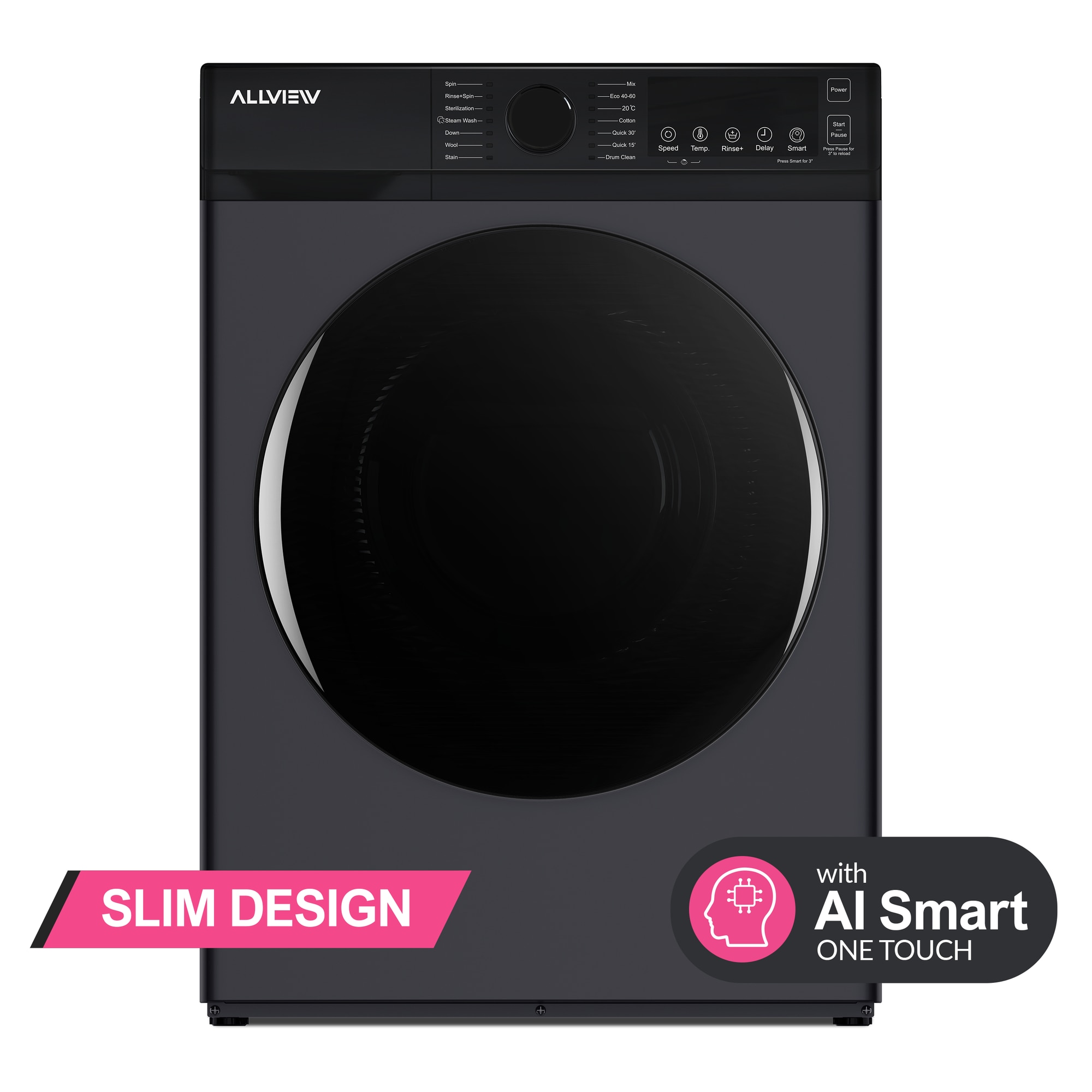 洋楽 anesthesy Masina de spalat rufe Allview Sensy 800, 8 KG, Motor Inverter