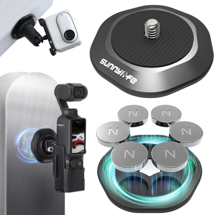 Магнитна опора, Sunnylife, алуминий, 70x69x21 мм, за фотоапарати
