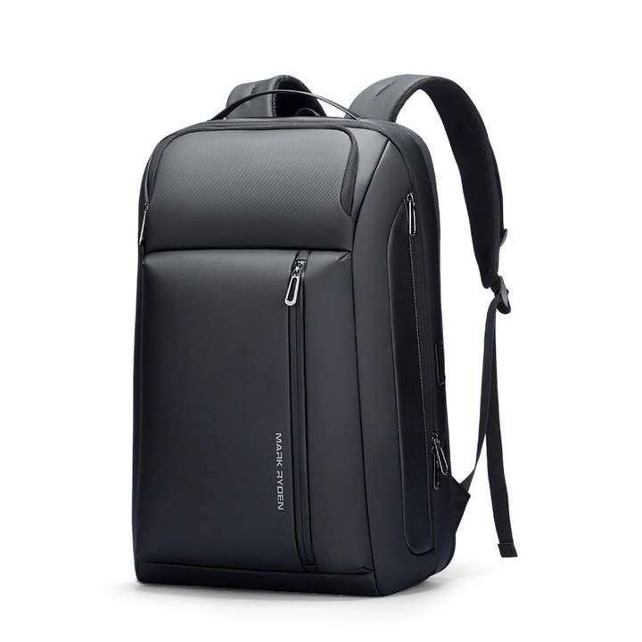 Rucsac/Ghiozdan Impermeabil Mark Ryden, business cu mai multe compartimente, cu port de incarcare USB, multifunctional pentru laptop si tableta, capacitate mare, unisex, negru