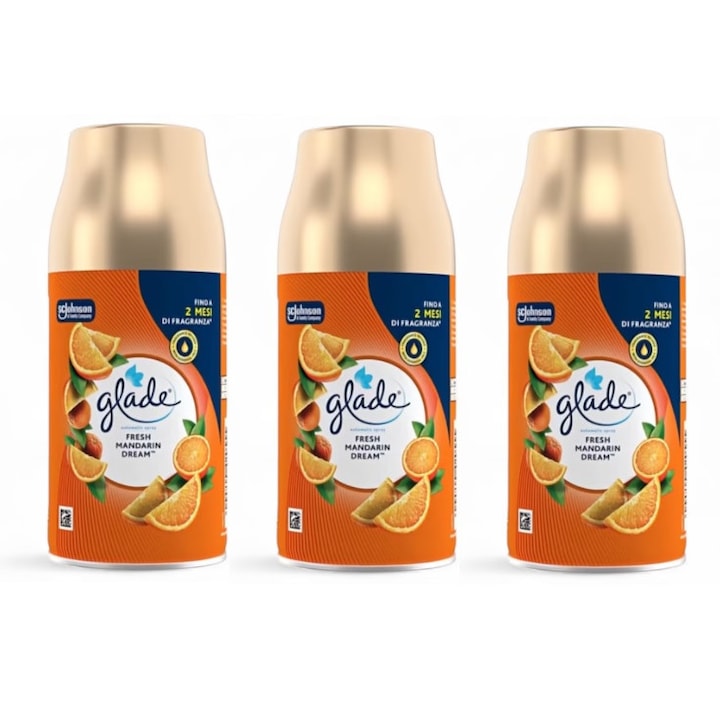 Pachet 3 x Rezerva Odorizant camera Glade Automatic Spray Fresh Mandarin Dream. 269 ml