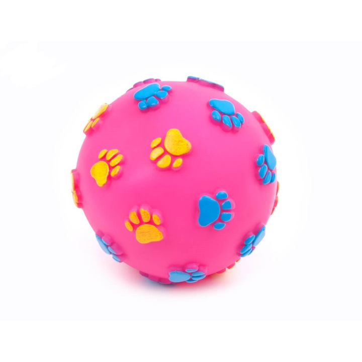 Jucarie Minge din Vinil cu Sunet pentru Caini Talie Medie - Design Labute in Relief, JK 7.6 cm