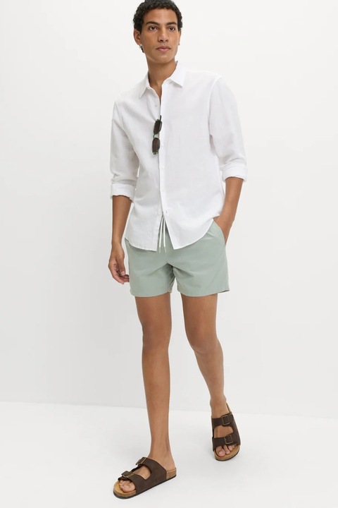 Marks & Spencer, Pantaloni scurti de baie din material cu uscare rapida, Verde pal