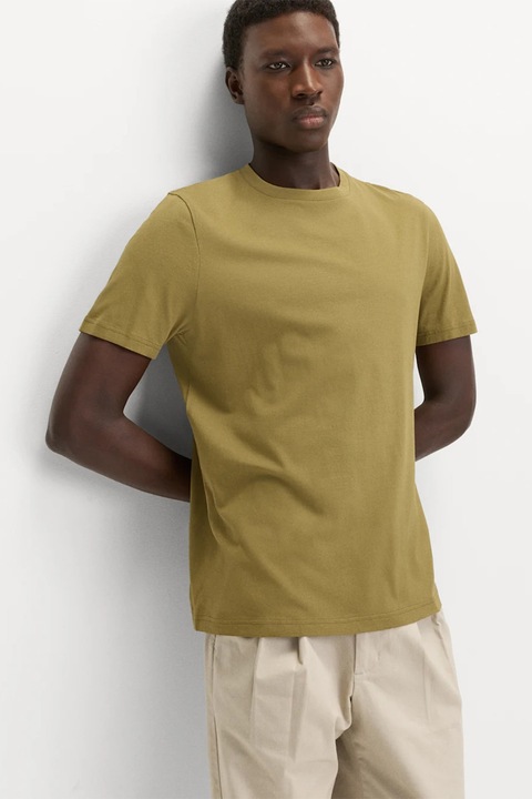 Marks & Spencer, Tricou regular fit cu decolteu la baza gatului, Kaki inchis