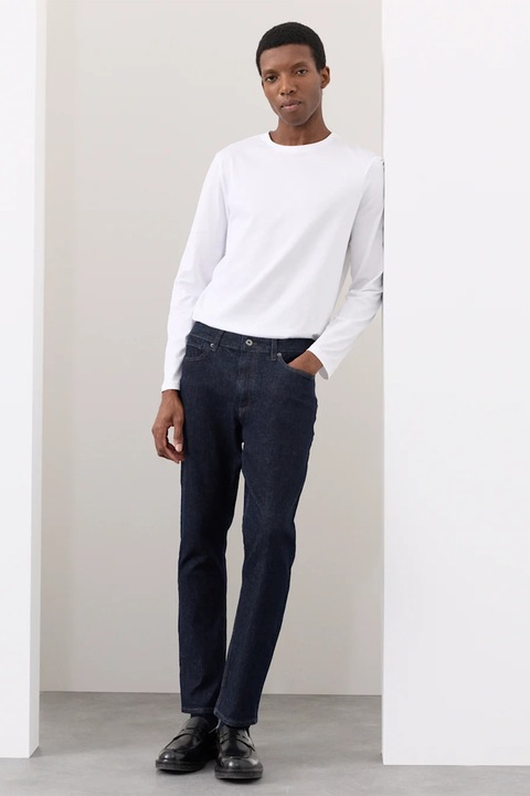 Marks & Spencer, Blugi slim fit 360 Flex, Albastru indigo