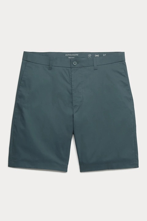 Marks & Spencer, Pantaloni chino cu talie medie, Albastru petrol