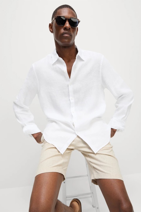 Marks & Spencer, Camasa din amestec de in, Alb