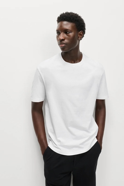 Marks & Spencer, Tricou uni slim fit, Alb