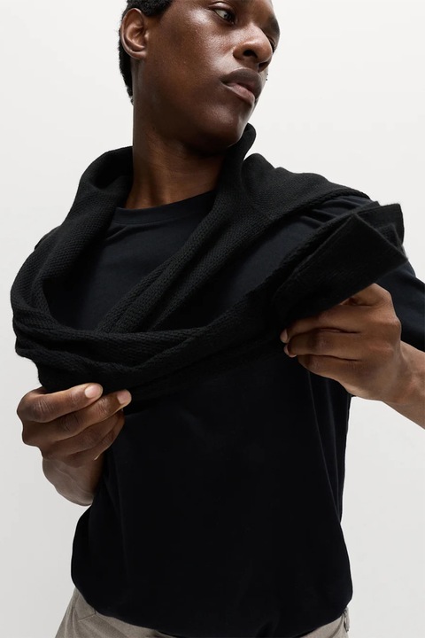 Marks & Spencer, Tricou uni slim fit, Negru