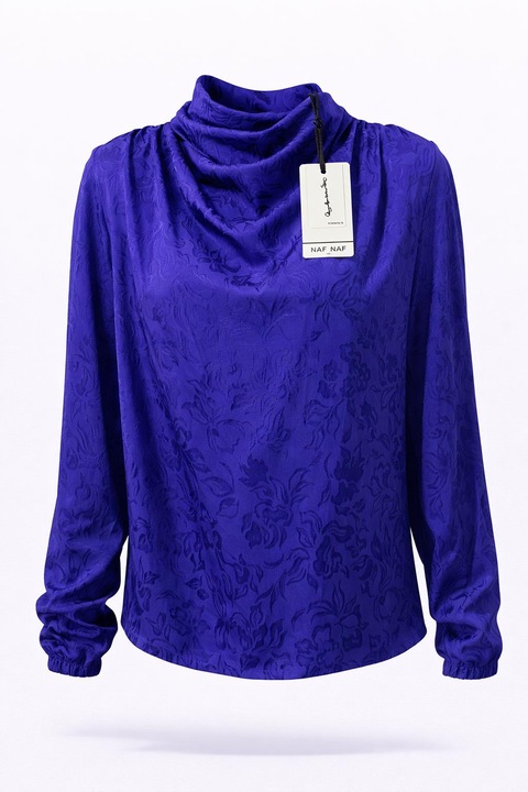 Bluza NAF NAF, mov, marime 36/S, insertii florale