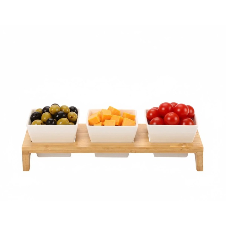 Set ceramic pentru gustari Cheffinger, 4 piese