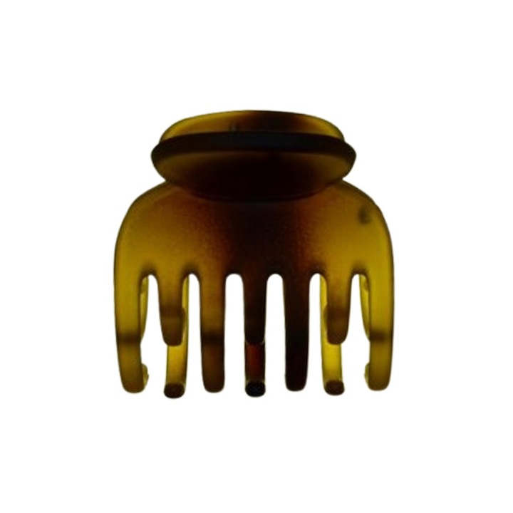 Clama de par, cu rand dublu de clesti, pentru fete, Mini Junior CL1102G, Galben