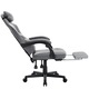 Геймърски стол DEUS Edge Dark Gray, текстил, опора за крака