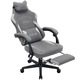Геймърски стол DEUS Edge Dark Gray, текстил, опора за крака