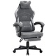 Геймърски стол DEUS Edge Dark Gray, текстил, опора за крака