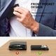 Тънък алуминиев портфейл Asskanaer, RFID защита, побира 10 карти, черен, 9.8x6.5x0.8cm