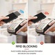 Тънък алуминиев портфейл Asskanaer, RFID защита, побира 10 карти, черен, 9.8x6.5x0.8cm
