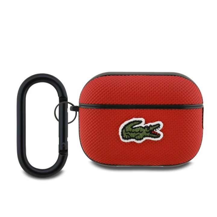 Lacoste Petit Pique Croc Logo Patch tok AirPods Pro 2 készülékhez piros