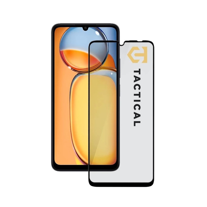 Tactical Glass Shield 5D Xiaomi Redmi 13C 4G/5G/Poco C65 készülékhez fekete