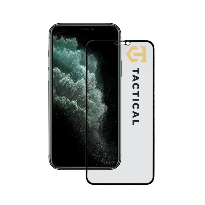 Tactical Glass Shield Privacy Stealth 5D kijelzővédő Apple iPhone 11 Pro/XS/X készülékhez fekete