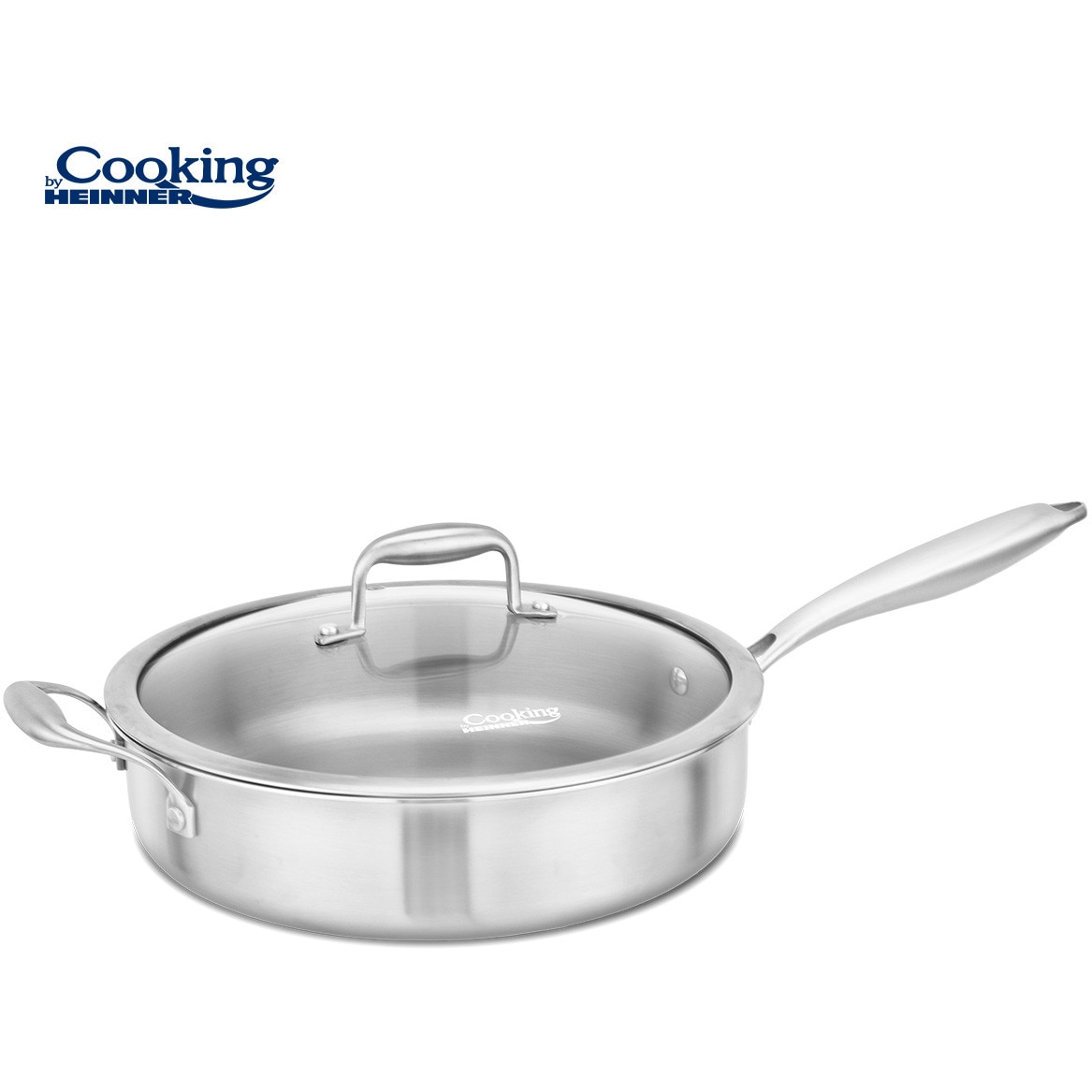 Tigaie adanca cu capac sticla Cooking by Heinner ATOMIC3, inox, 3