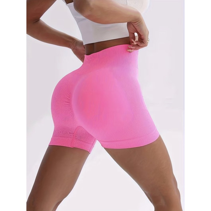 Pantaloni scurți de damă sport cu talie înaltă