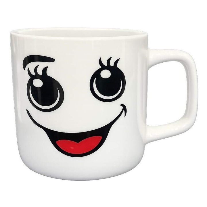 Cana ceramica, Emoji Zambet, 8.8 x 8cm