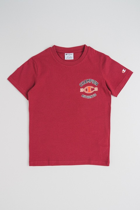 Champion, Logómintás pamutpóló, Fekete/Sötétpiros