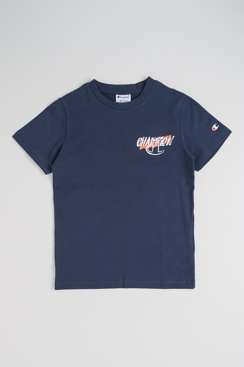 Champion, Mintás pamutpóló, Neon narancssárga/Gentian kék