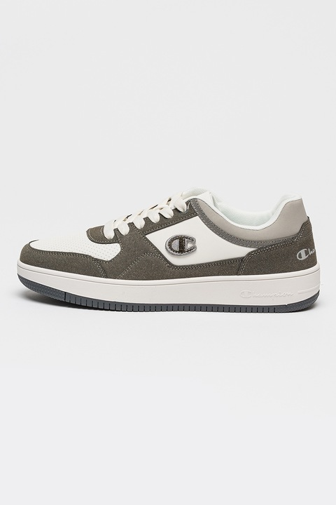 Champion, Спортни обувки от еко кожа NBC, Бял/Сив