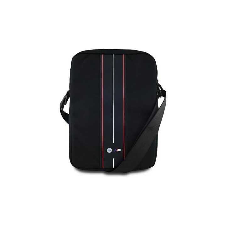 BMW BMTB8COMPVSKR táska 8 hüvelykes tablet készülékhez, nylon, Red Stripe, fekete
