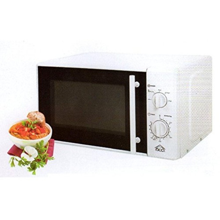 MWG820 cuptor cu microunde 20 litri cu GRIL 1000 W Temporizator 35 minute cu optiune de dezghetare alb Dimensiuni: 44 x 34, 5 x 25, 8 cm