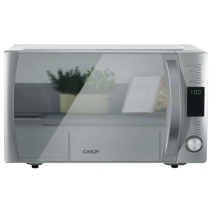 Candy Cmxg25Gdss cuptor cu microunde cu grill si cook-in-app, 25 litri, 40 programe automate, 1450 W, alb