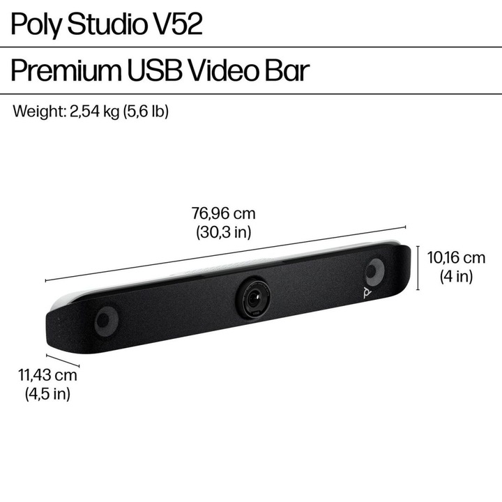 Poly Plantronics Studio V52 VBideo Bar, 247298, Videokonferencia