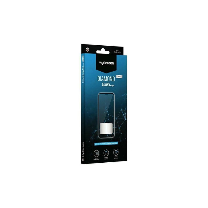 MS Diamond Glass Edge Lite FG üveg kijelzővédő Motorola Moto E14 készülékhez Full Glue fekete