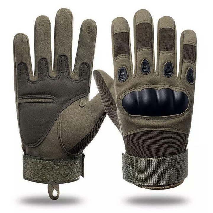 Mănuși tactice cu protecții, verzi, L