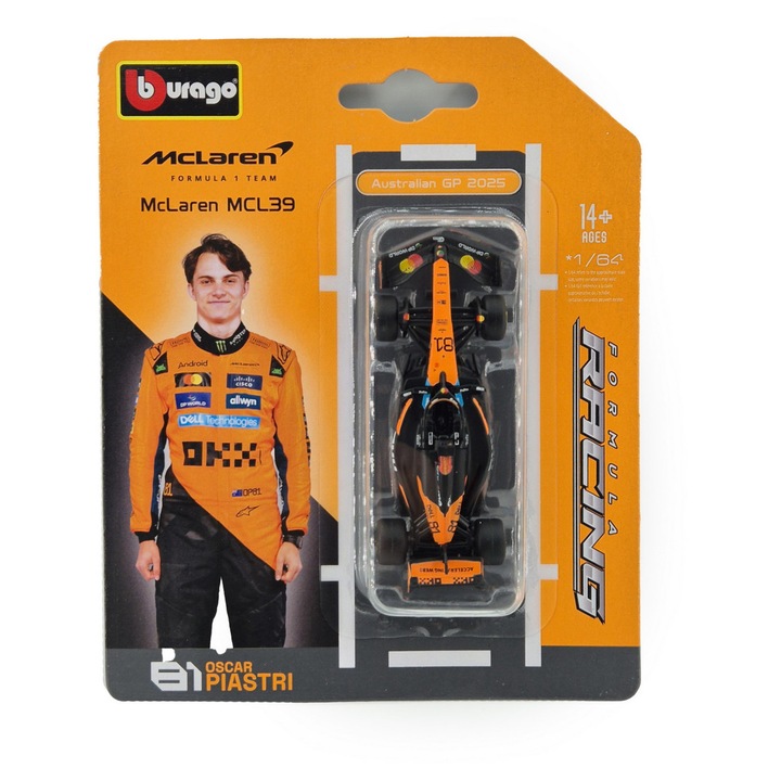 McLaren MCL39 F1 #81 (2025) - Oscar Piastri - Bburago - 1:64