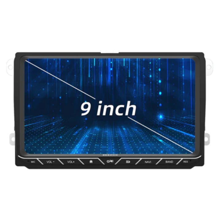 Navigatie ESSGOO 9618, MP5 Android14, ecran tactil IPS de 9 inch - pentru Volkswagen, Bluetooth 4.1 wireless CarPlay și Android Auto