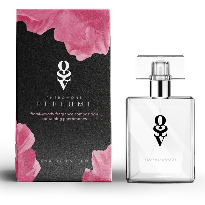 Parfum floral-fructat Obsessive, 30 ml, note de pere si coacaze negre, sticla eleganta