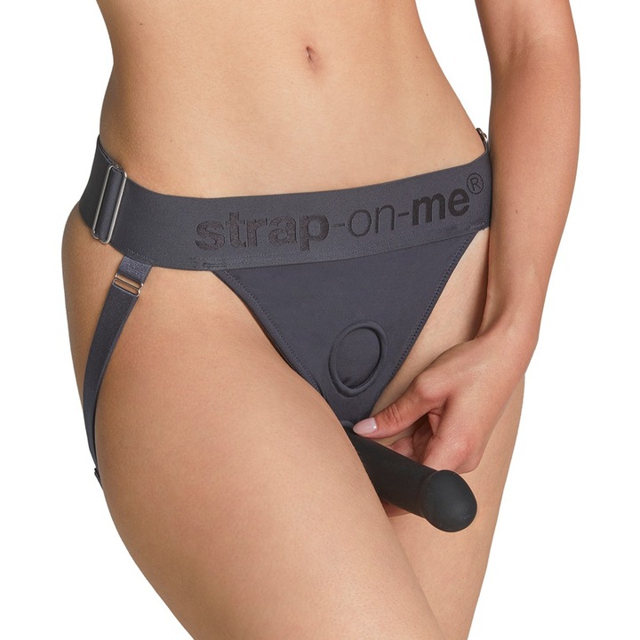 Centura Strap-on, Strap-on-me, nylon/elastan, gri, ajustabil