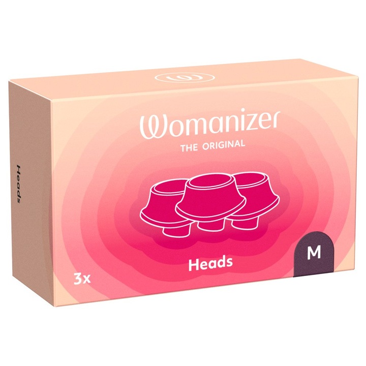 Womanizer NEXT cserélhető fejek, 3 darab, M, szilikon, lila