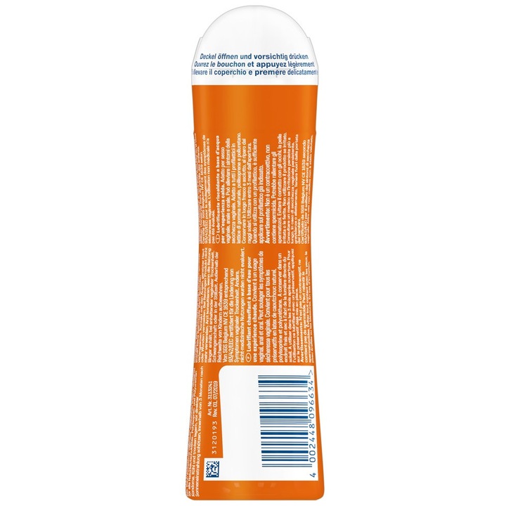 Lubrifiant Durex Play Warming 100 ml, efect de incalzire, compatibil cu prezervative latex si jucarii sexuale