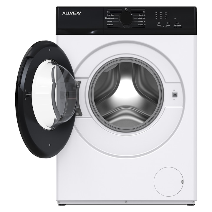 Masina de spalat rufe Allview Sensy 610E, 6 KG, motor Inverter, Super SLIM, 1200 RPM, 11 Programe, Clasa A